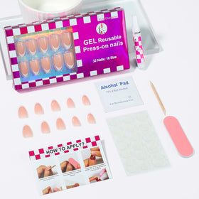 OIFEN application kit with glue, files, stickers, and alcohol pad