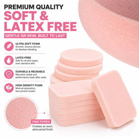 OIG Brands sponge applying foundation demonstrating even coverage and product savings