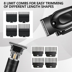 OIYO accessories laid out including combs brush and charging cable for organized grooming
