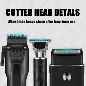 OIYO detail of the T-shaped trimmer blade for sharp lines and accurate edging benefit