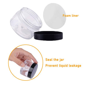 OJYUDD clear jar filled with colorful slime showing easy content visibility