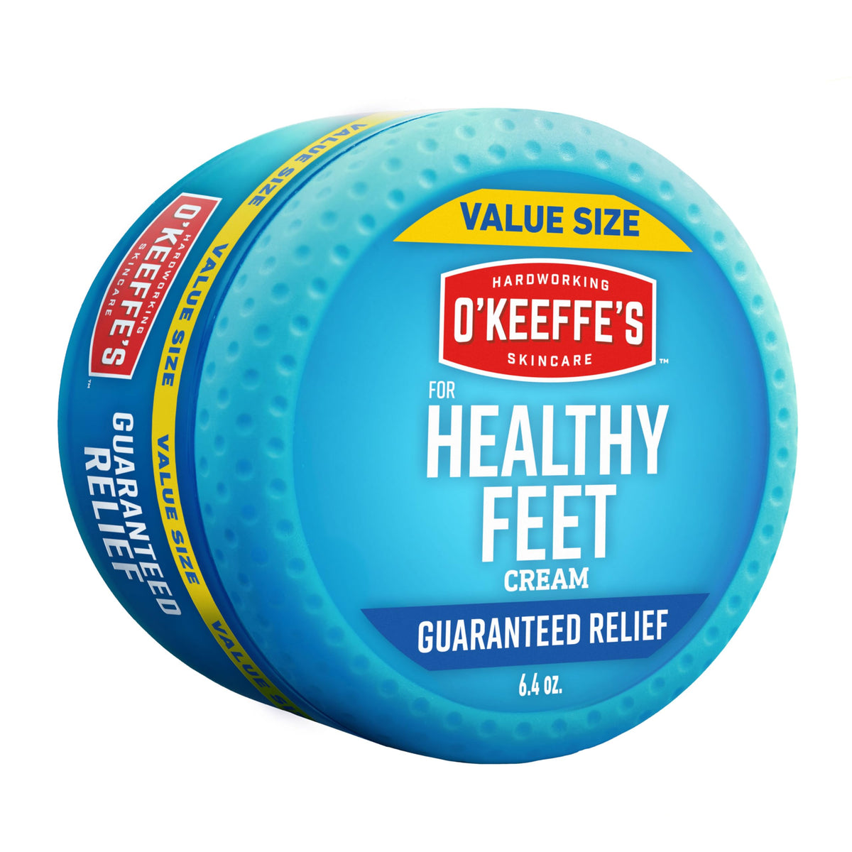 O'Keeffe's front jar view showing brand and product for instant relief