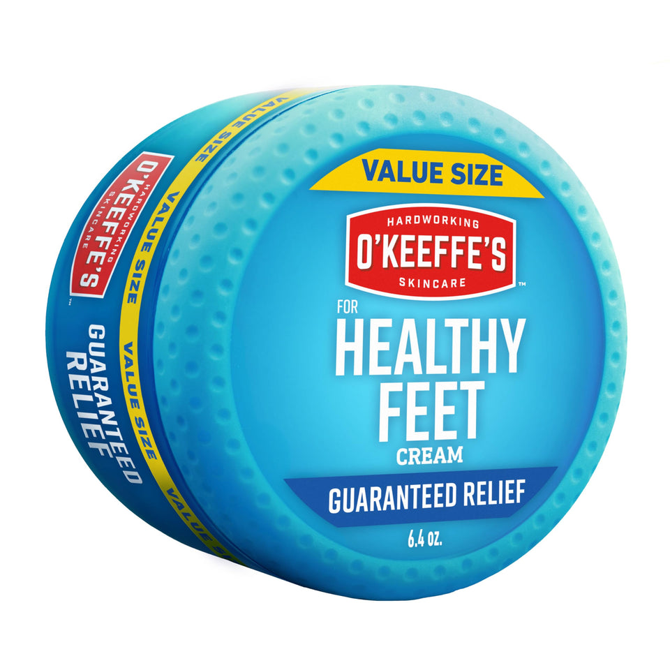 O'Keeffe's front jar view showing brand and product for instant relief
