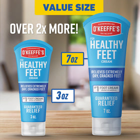 O'Keeffe's 7 oz tube next to a ruler for size and supply benefit