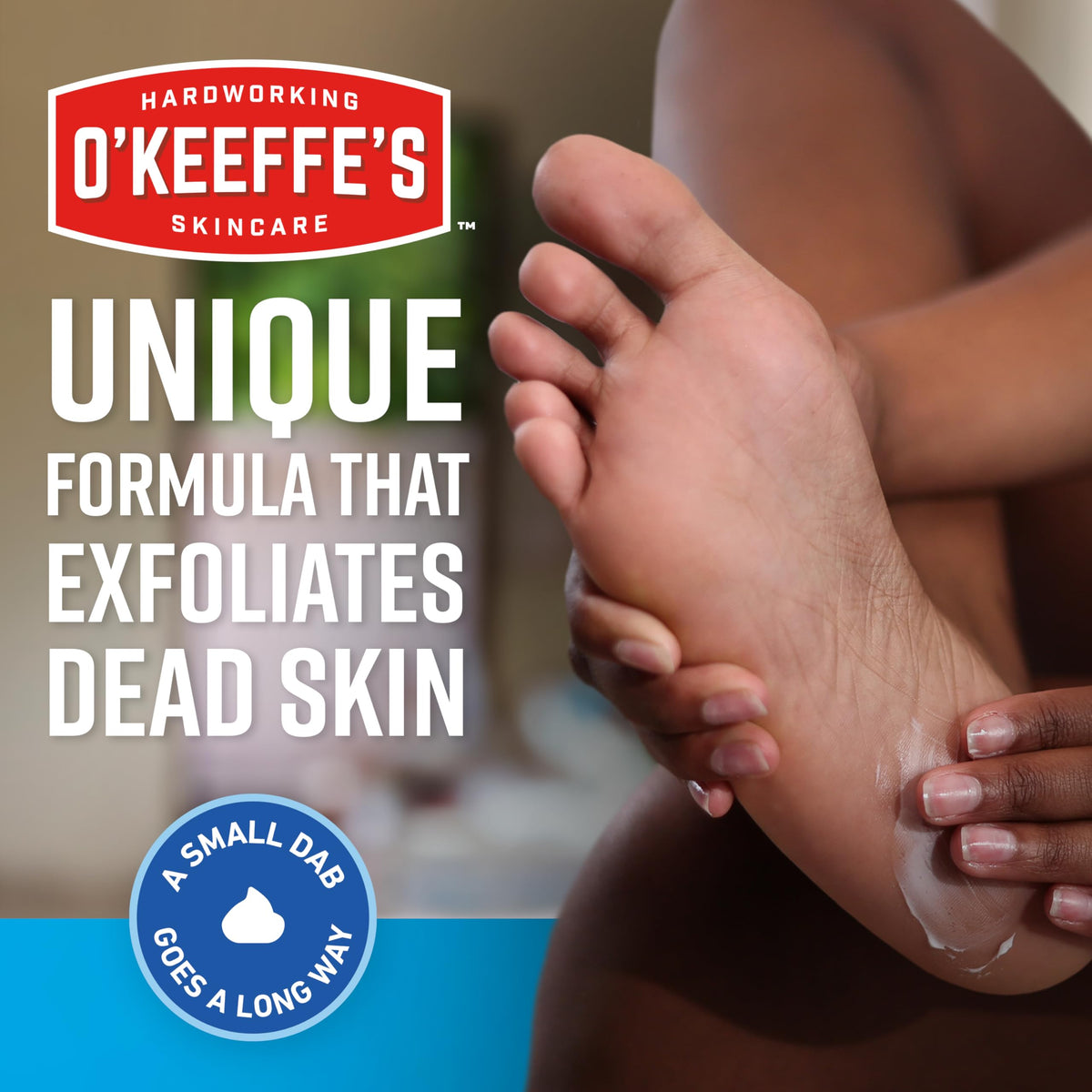 O'Keeffe's application at bedtime demonstrating overnight renewal benefit