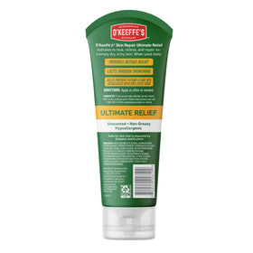 O'Keeffe's back of tube showing directions and ingredient info for informed use