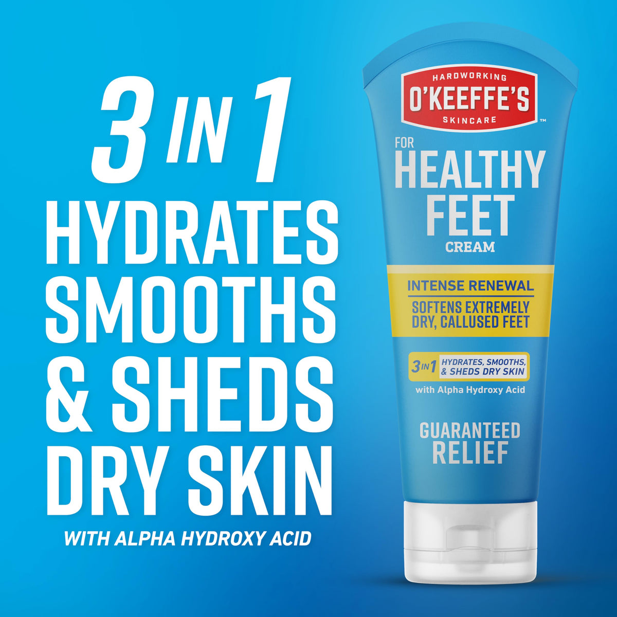 O'Keeffe's before and after feet comparison illustrating visible smoothing