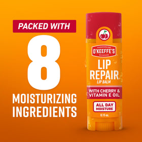 Three-pack O'Keeffe's lip balms inside a purse demonstrating portability and everyday protection