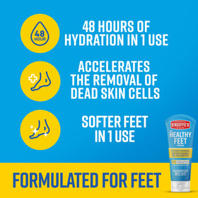 O'Keeffe's cream in hand to show 3 oz scale and easy application