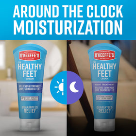 O'Keeffe's application on foot showing smooth spread and immediate hydration