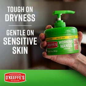 O'Keeffe's cream texture close-up showing rich non-greasy formula and smooth finish