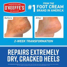 O'Keeffe's foot sleeve worn on foot demonstrating enhanced product absorption