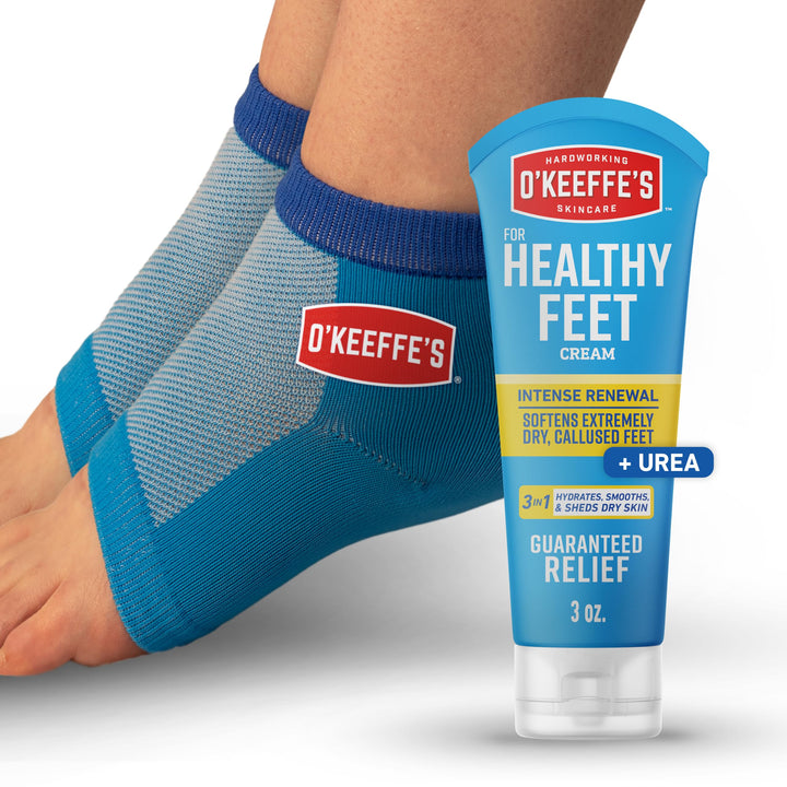 O'Keeffe's front packaging showing complete heel repair kit benefits