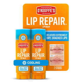 O'Keeffe's front-facing twin pack showing two sticks for reliable relief