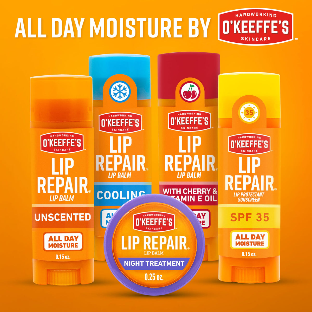 O'Keeffe's lifestyle image using balm outdoors illustrating durable hydration