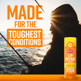 O'Keeffe's open stick revealing smooth balm surface for even coverage