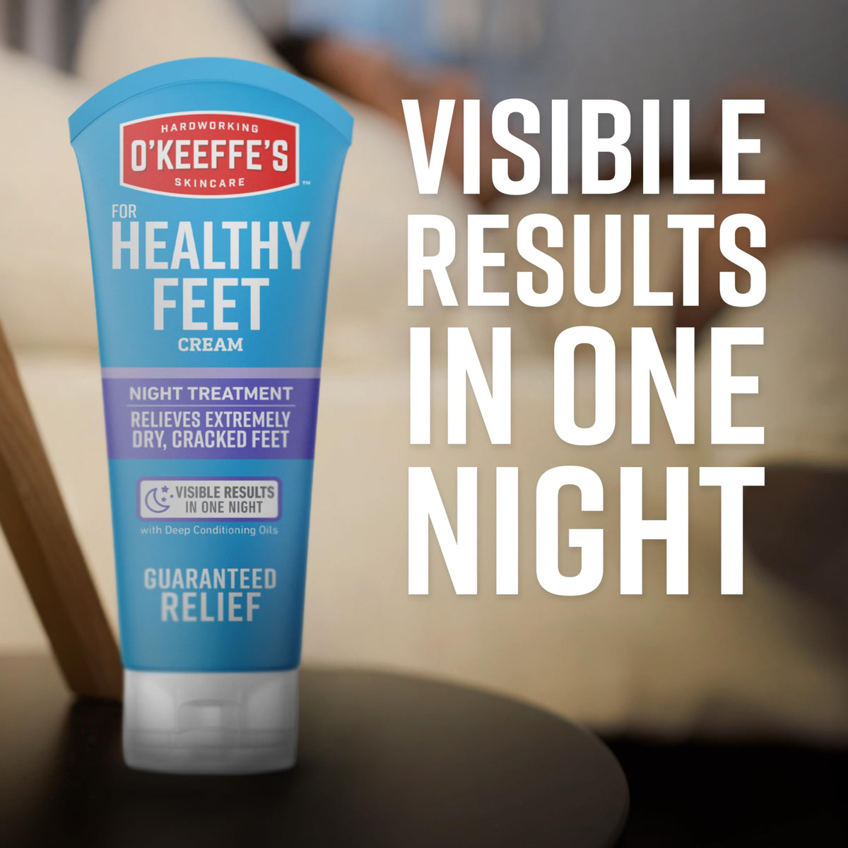 O'Keeffe's two-tube pack shot illustrating value and extra supply benefit