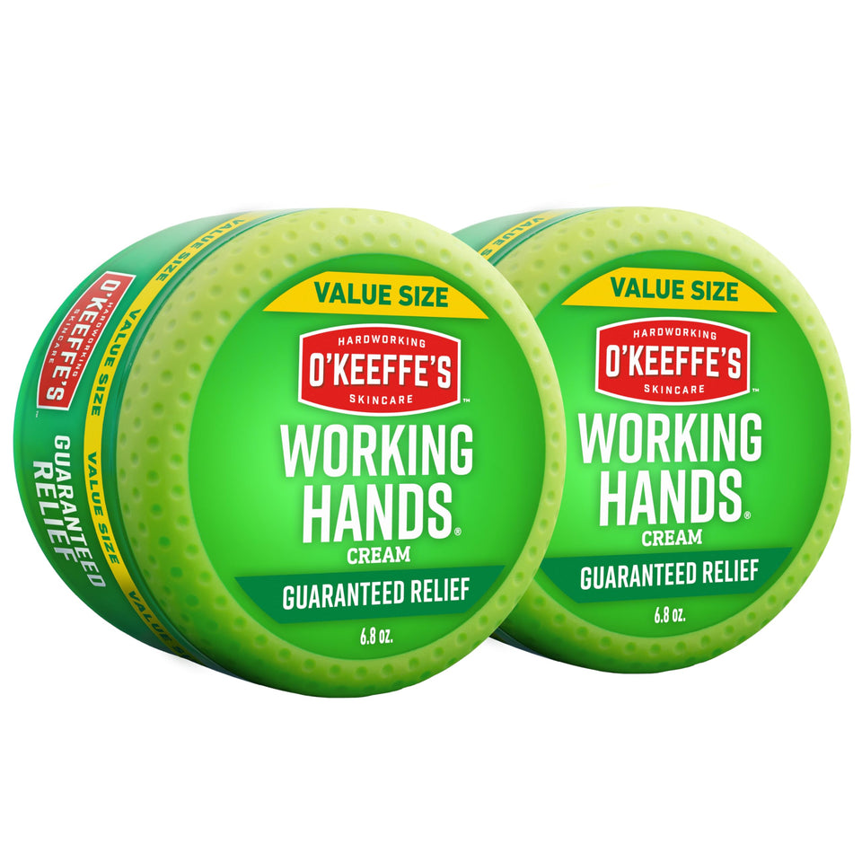 O'Keeffe's front jar showing product packaging and easy identification