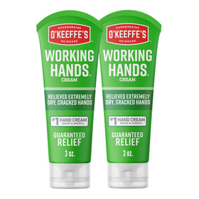 O'Keeffe's front packaging showing two 3 oz tubes and clear repair benefits