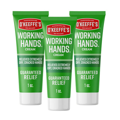 O'Keeffe's front tube showing brand and compact size for on-the-go relief