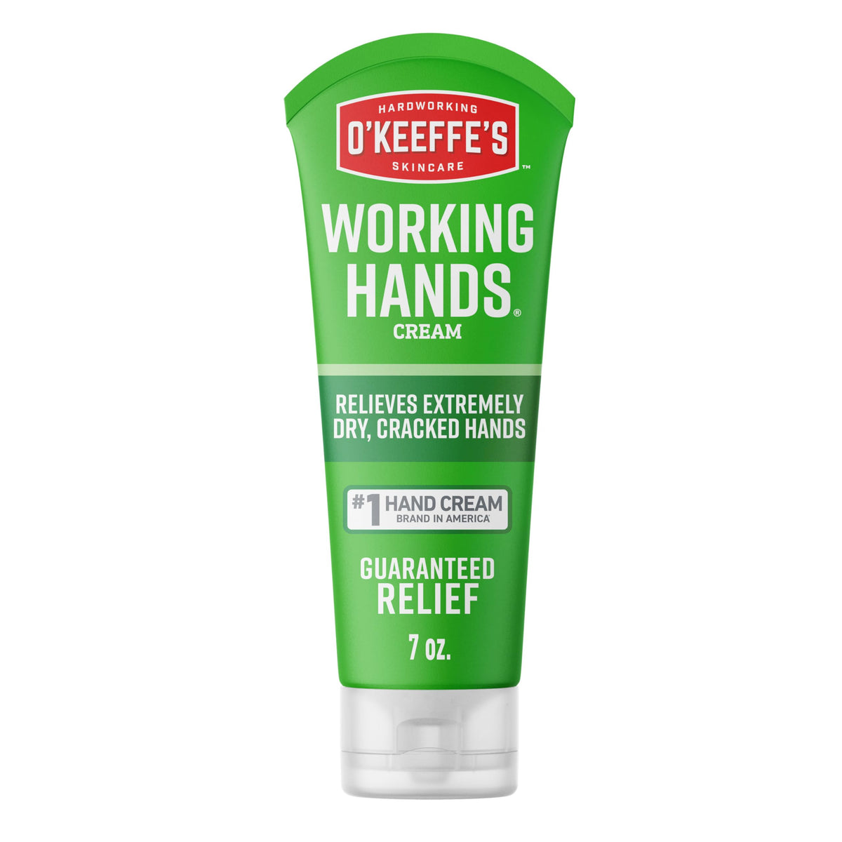 O'Keeffe's tube front view showing product and easy dispensing benefit