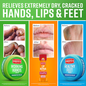 O'Keeffe's Working Hands jar top view highlighting concentrated cream texture and jar size benefit
