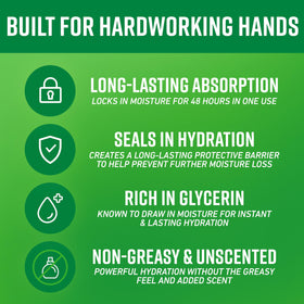 O'Keeffe's label close-up highlighting unscented, hypoallergenic repair claims