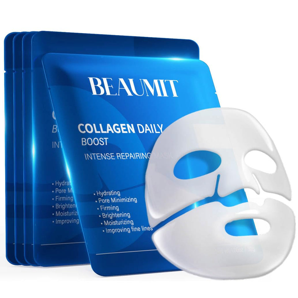 Okela front packaging showing seven hydrogel mask sachets and benefits
