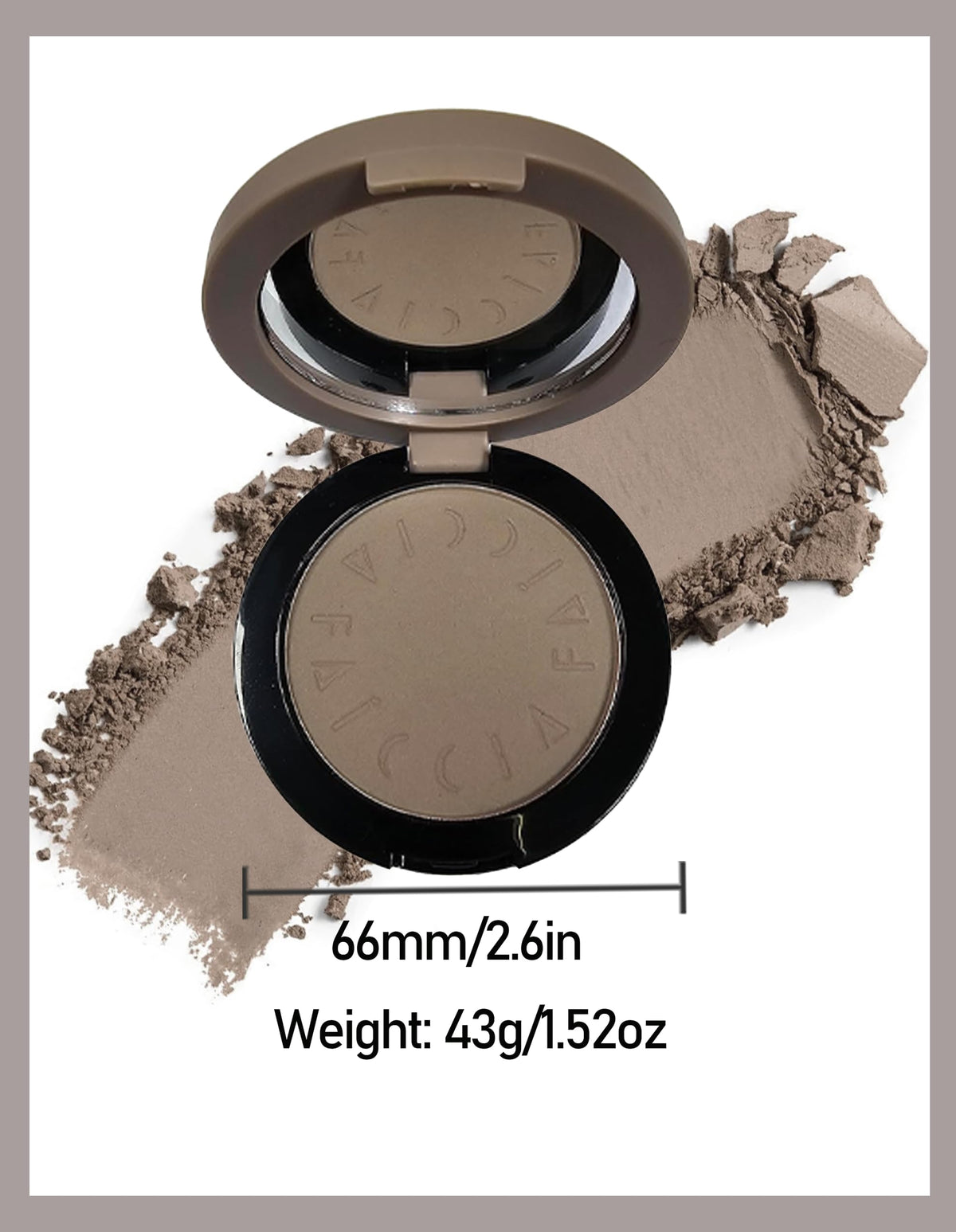 Okerker brow fill and eye crease swatch displaying multi-use versatility