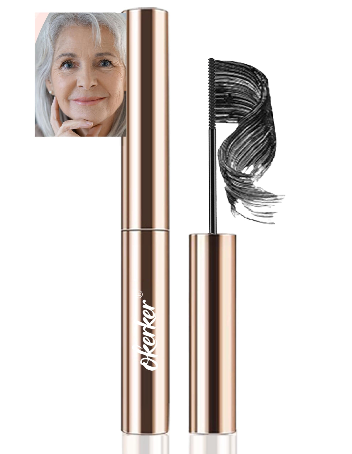 Okerker front packaging shows sleek tube and bold black finish, easy identification
