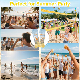 Okerker outdoor party scene with guests using tubes showing gifting convenience