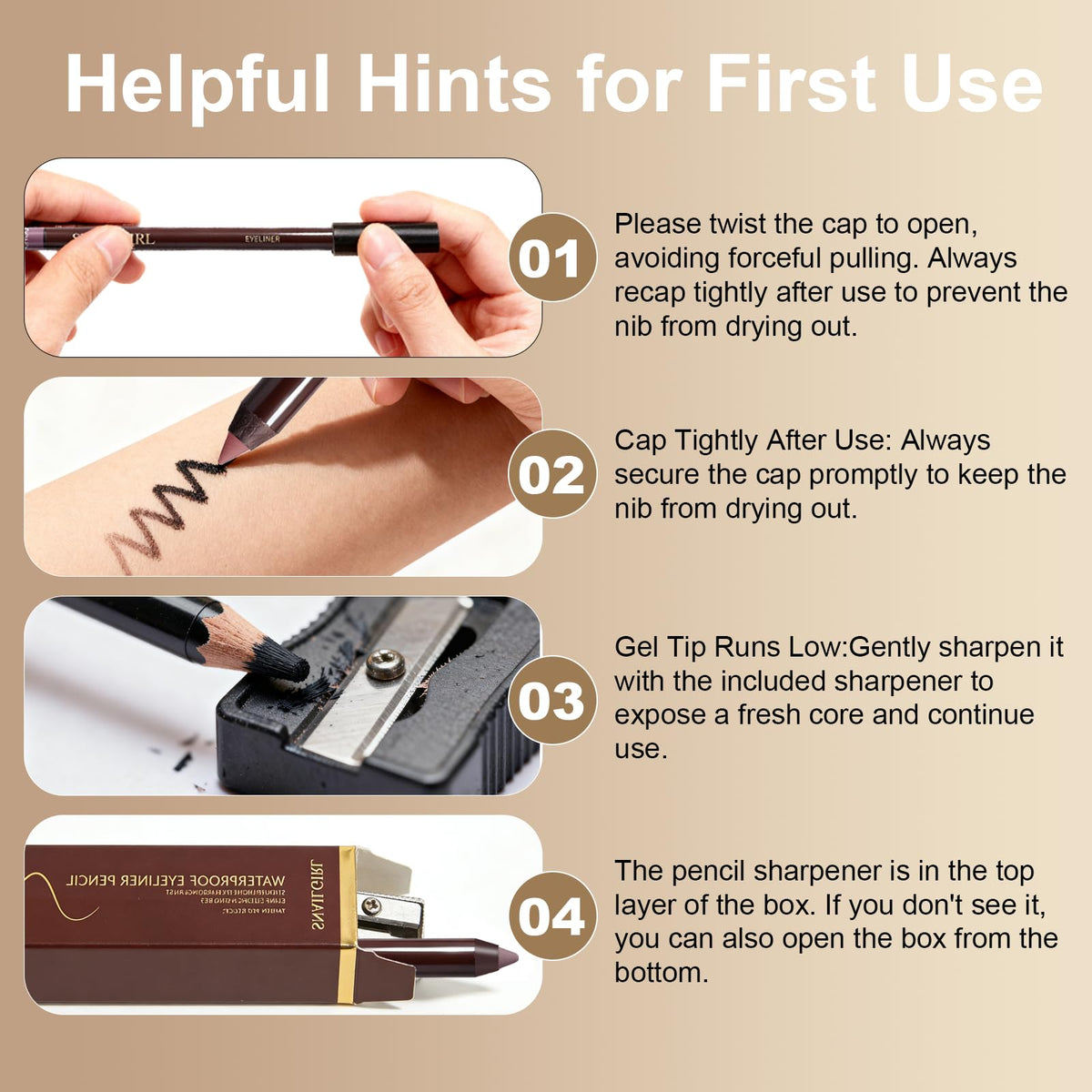 Okerker plum lifestyle bag shot showing portable eyeliner with cosmetics