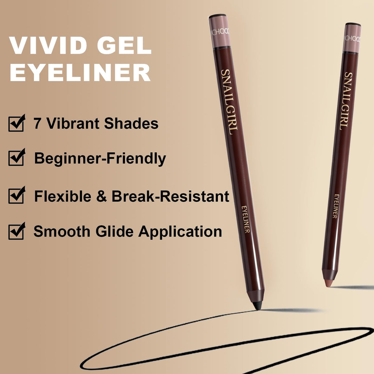 Okerker plum on model closeup showing defined eyes and flattering plum