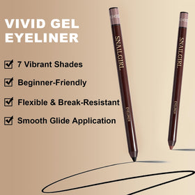 Okerker plum on model closeup showing defined eyes and flattering plum