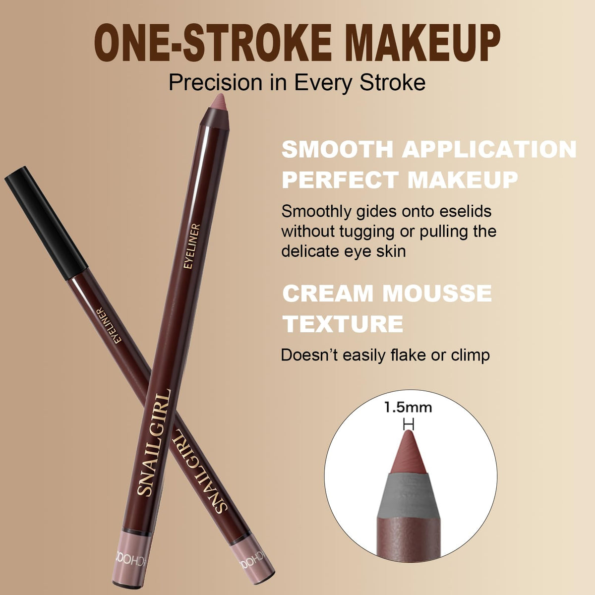 Okerker plum smudge resistance demo showing long-lasting waterproof wear