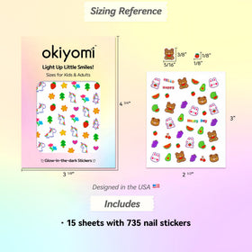 okiyomi glow-in-the-dark close-up highlighting luminescent accents for nighttime fun