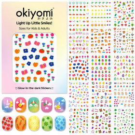 okiyomi front packaging showing 15 sheets and playful designs for easy selection