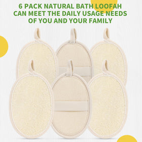 ÖkoStamm stacked loofahs displaying full six-pack convenience