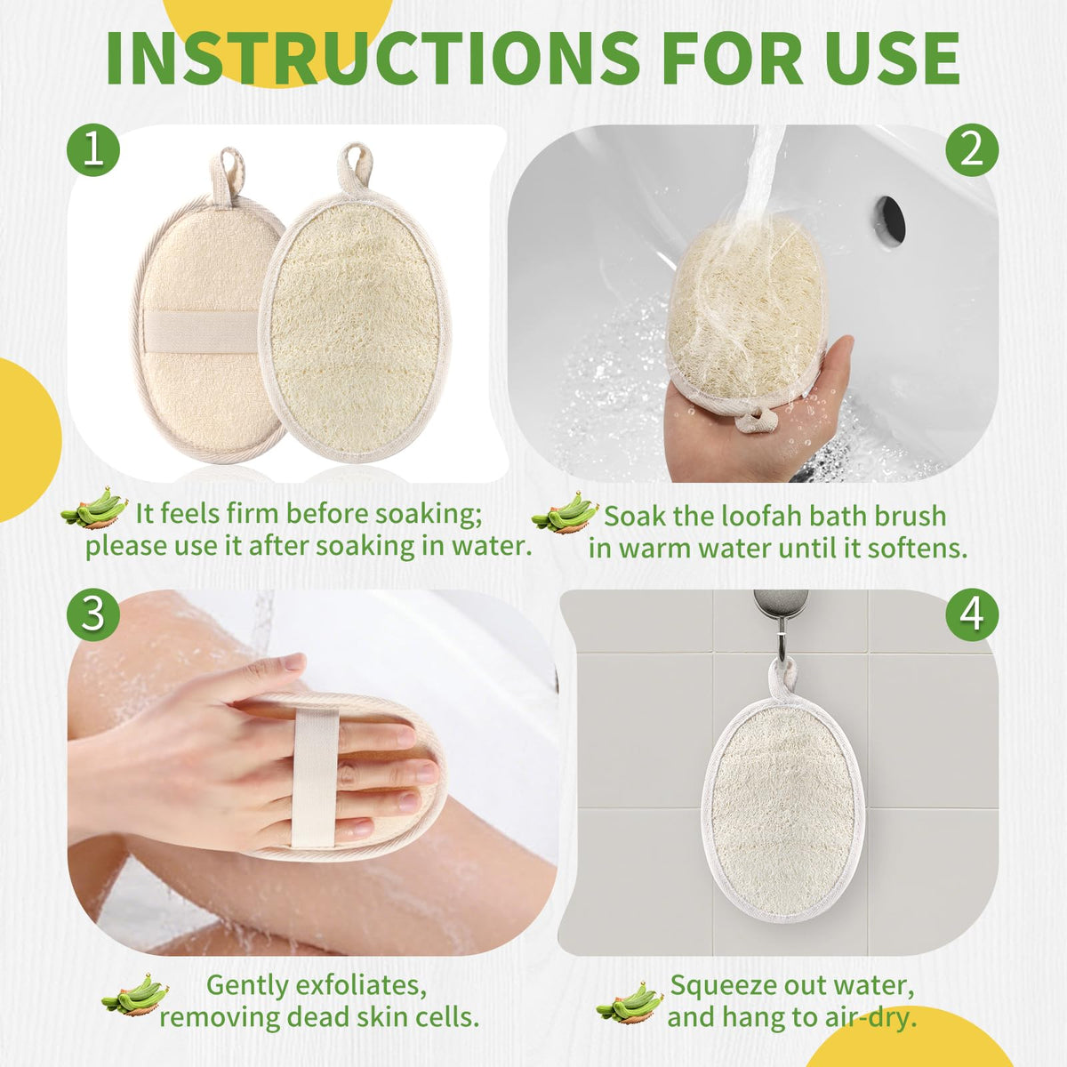 ÖkoStamm wet expanded loofah softened for gentle exfoliation