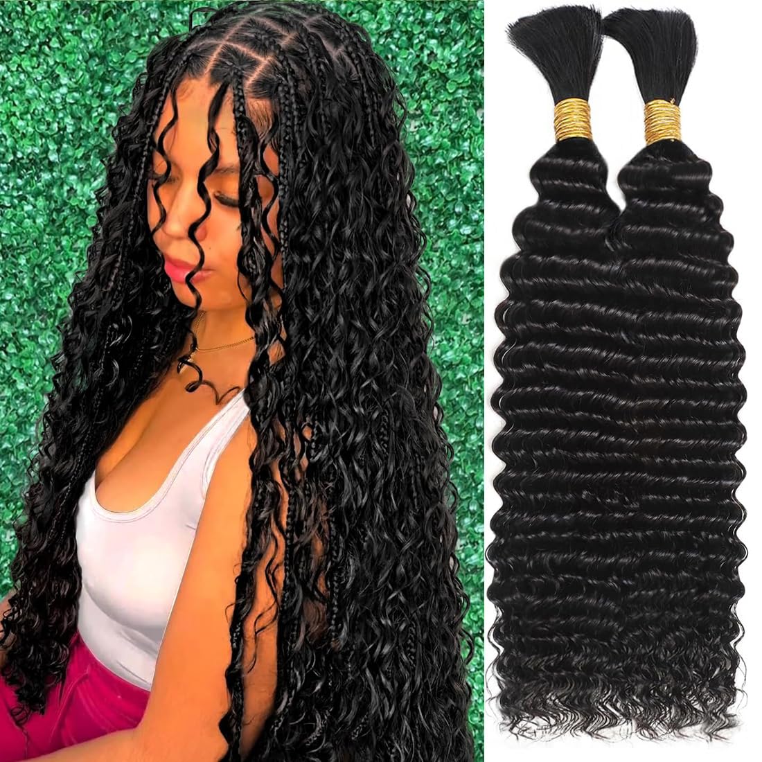 OKVOKV front packaging showing two 110g boho braid bundles and product info