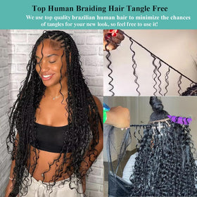 OKVOKV styled bohemian braids in chocolate brown showcasing volume and realistic color