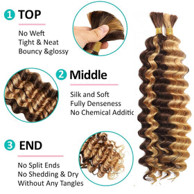 OKVOKV close-up of deep-wave texture showing soft sheen and natural bounce for realistic braids