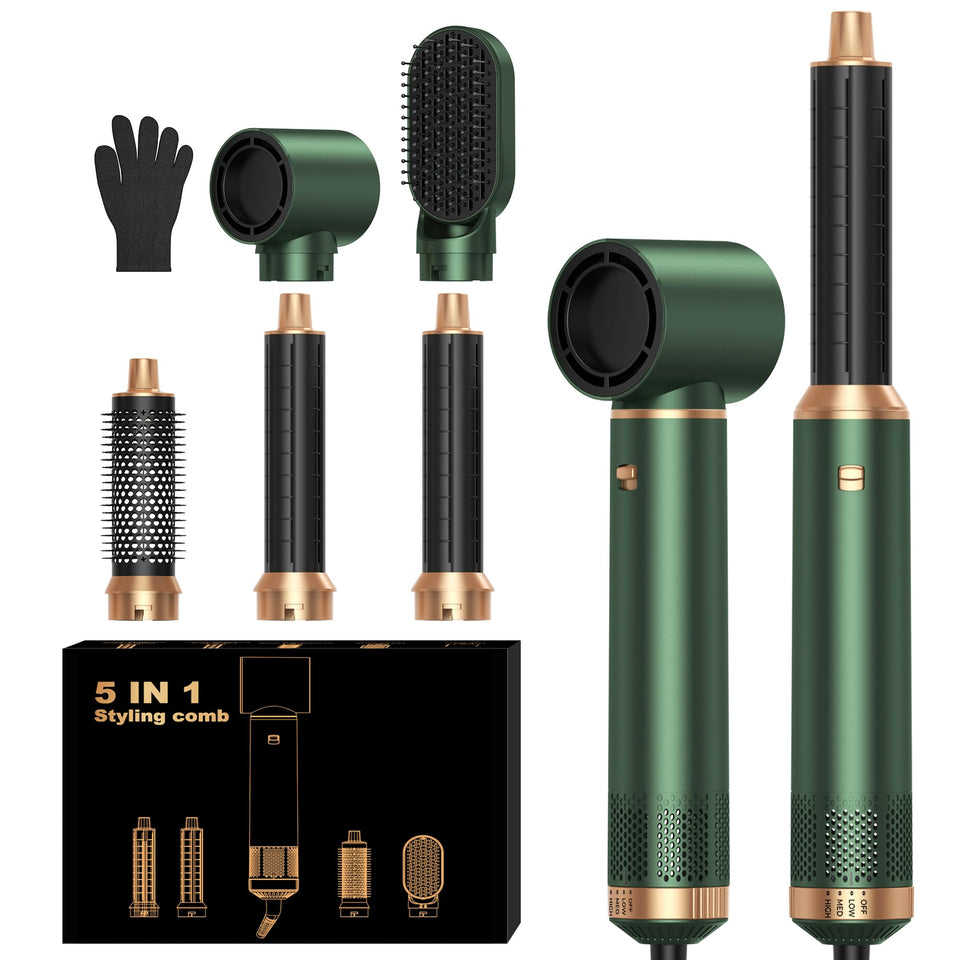 OKWRAP front packaging showing the 5-in-1 styling kit and components, clear product view