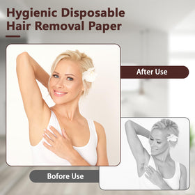 Okxiri strip in use on leg demonstrating smooth hair removal benefit