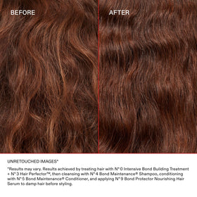 Olaplex being applied to dry hair demonstrating priming step before No.3 treatment