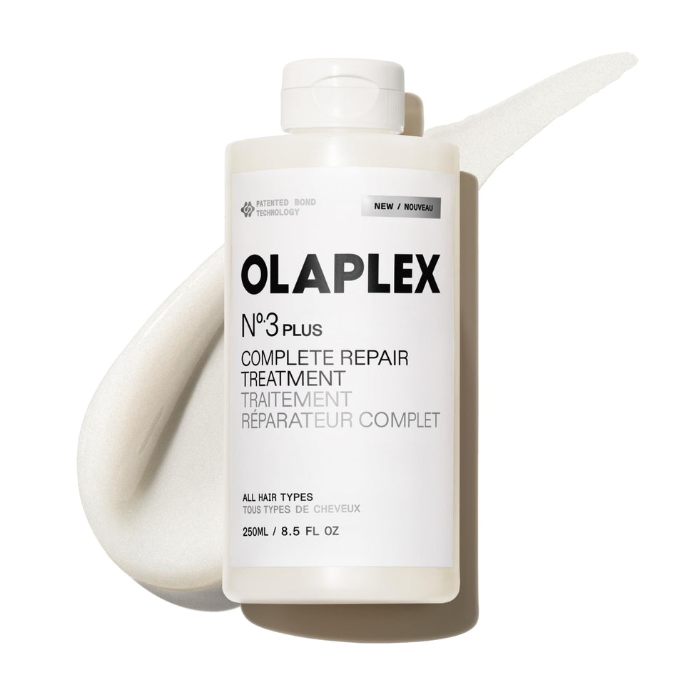 Olaplex N°.3PLUS front bottle showing product clarity and size benefit