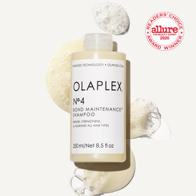 Olaplex pump dispenser detail demonstrating easy one-handed dispensing for controlled use benefit