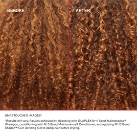 Olaplex Nº.10 bottle held in hand to show true size and travel-friendly benefit
