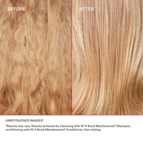 Olaplex before and after hair image showing improved manageability and shine