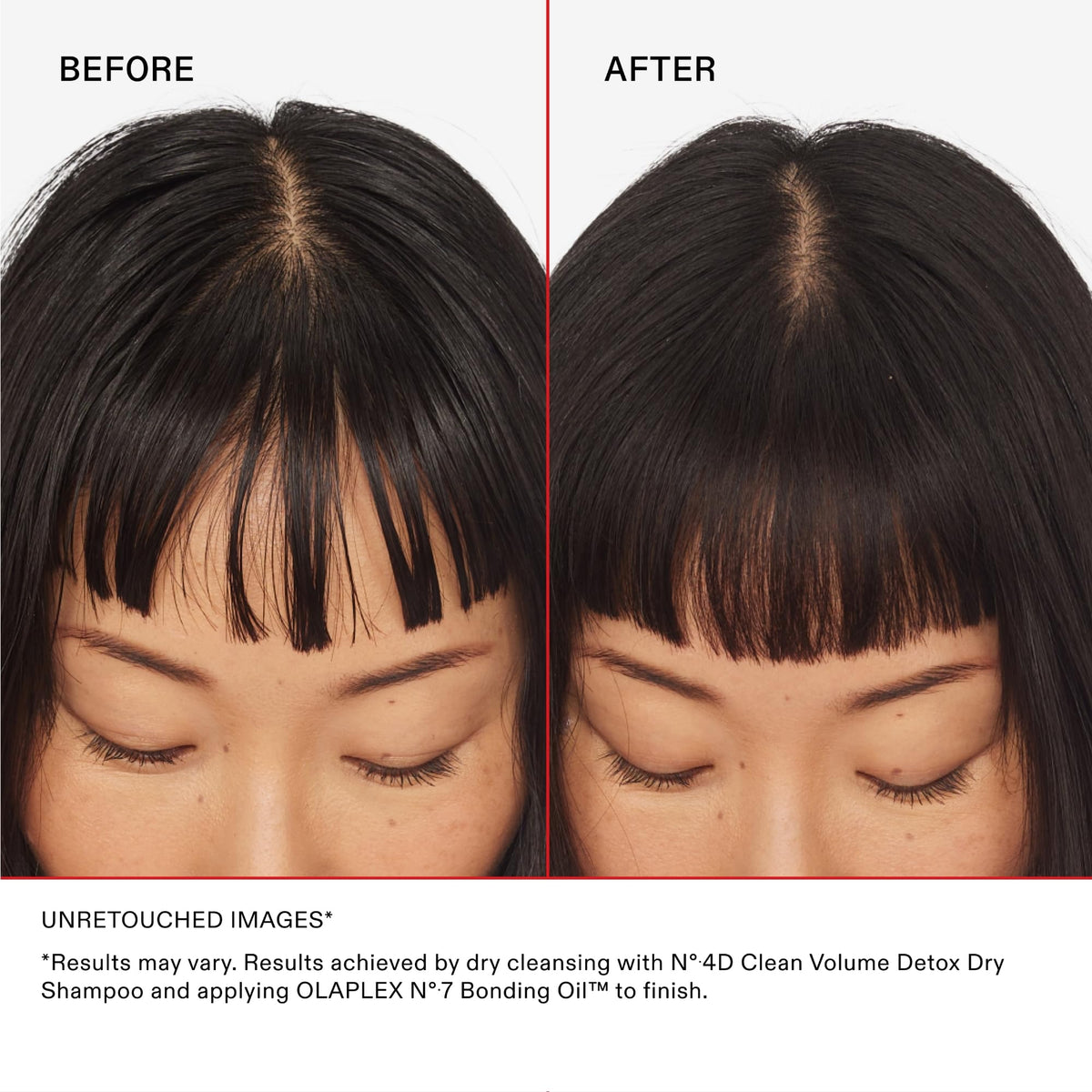 Olaplex Nº.4D being applied to roots demonstrating oil absorption benefit